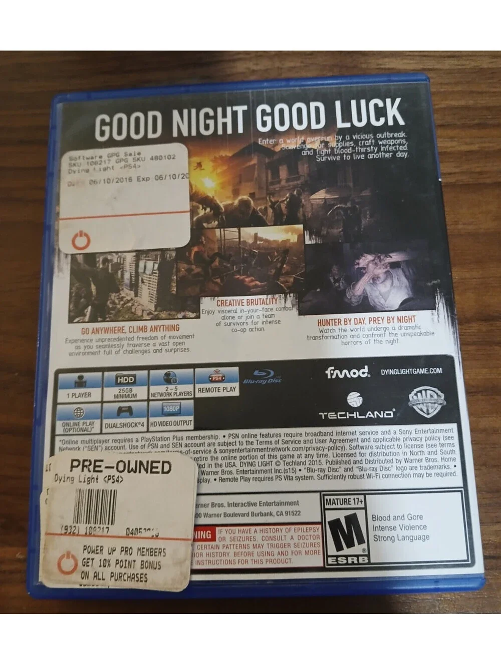 Dying Light (Sony PlayStation 4, 2015)